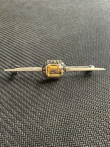 Authentic Unlock Protection and Prosperity with this Vintage German Art Deco Gold Plated Citrine Marcasite Amulet