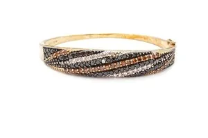 Authentic The Golden Meridian: Citrine and Tourmaline Sacred Bangle