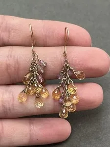Authentic Golden Solar Radiance Citrine Drop Talismans