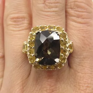 Authentic The Solar Radiance Smoky Citrine Alchemist Ring