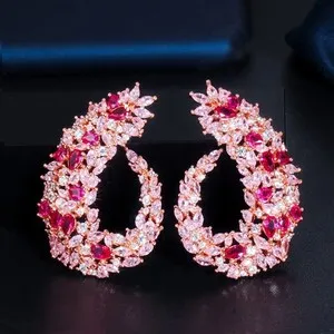Authentic Celestial Symmetry Rose Gold Drop Earrings