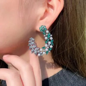 Authentic Botanical Midnight Bloom Drop Earrings in Black and Gold