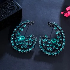 Authentic Verdant Eclipse Gold-Plated Drop Earrings