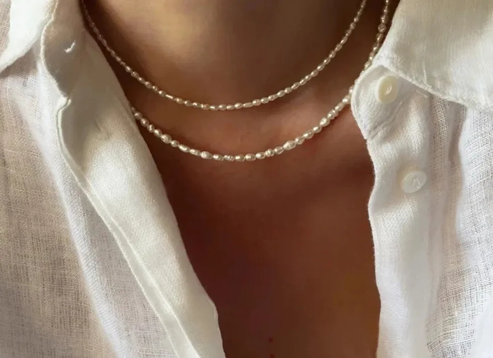 Authentic Luminous Tide: Sacred Freshwater Pearl Choker