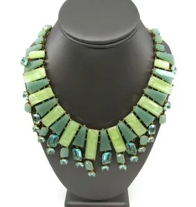 Authentic The Azure Tide 14K Gold-Plated Beach Glass Statement Necklace