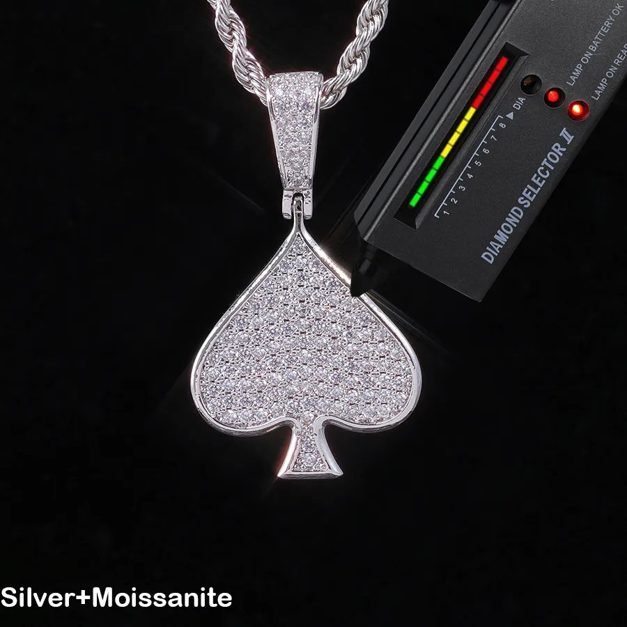 Authentic The Ace of Spades VVS Moissanite Talisman