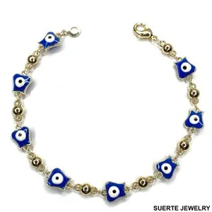 Authentic Celestial Shield: The 14K Gold-Plated Evil Eye Amulet