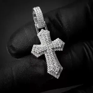 Authentic Celestial Radiance: The Eternal Cross of Radiant Moissanite