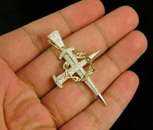 Authentic The Celestial Cross: Radiant Moissanite & Gold-Plated Amulet