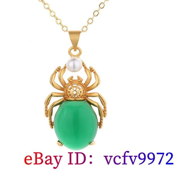 Authentic The Weaver of Destiny: Hand-Carved Jade Spider Amulet in Radiant 18K Gold
