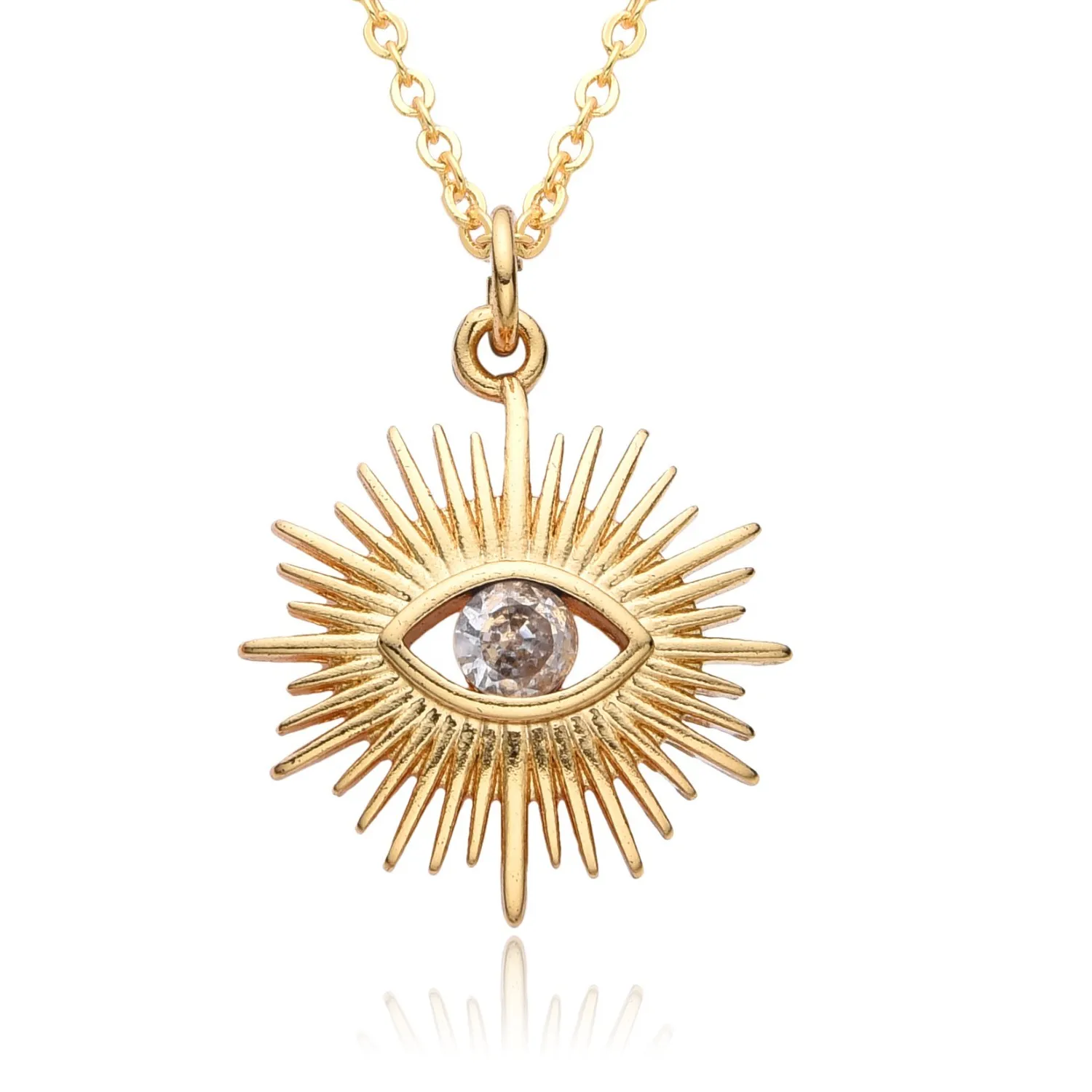 Authentic Radiant Ward of the Gaze: Gold-Plated Evil Eye Talisman