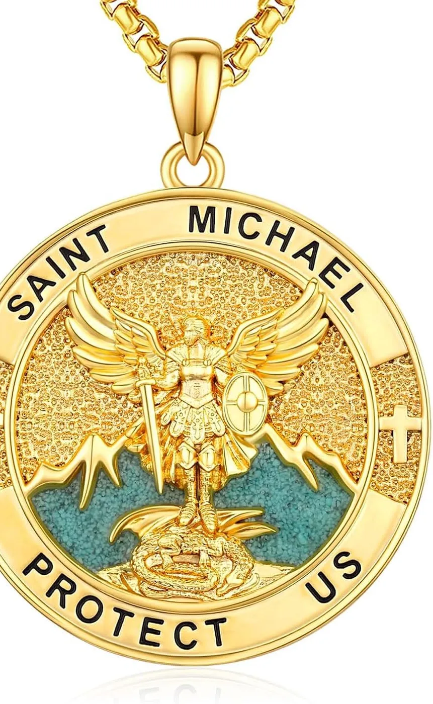 Authentic Sacred Grace 14K Gold-Plated Christian Religious Medal Amulet