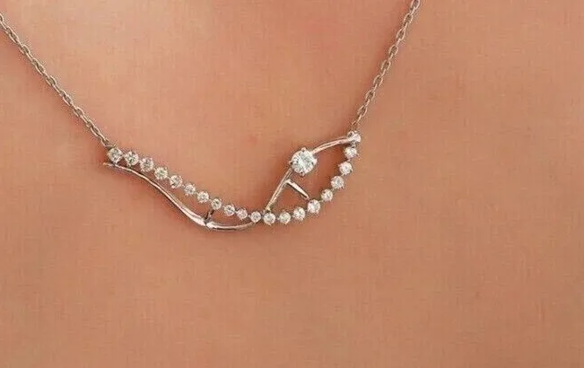 Authentic Guardian of Innocence: 2 Ct Round Cut Simulated Diamond Amulet Pendant