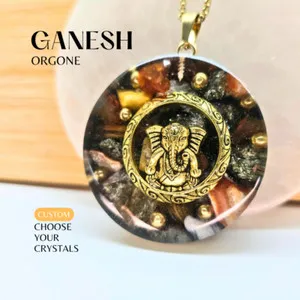 Authentic The Golden Remover of Obstacles: Custom Orgone Ganesh Talisman