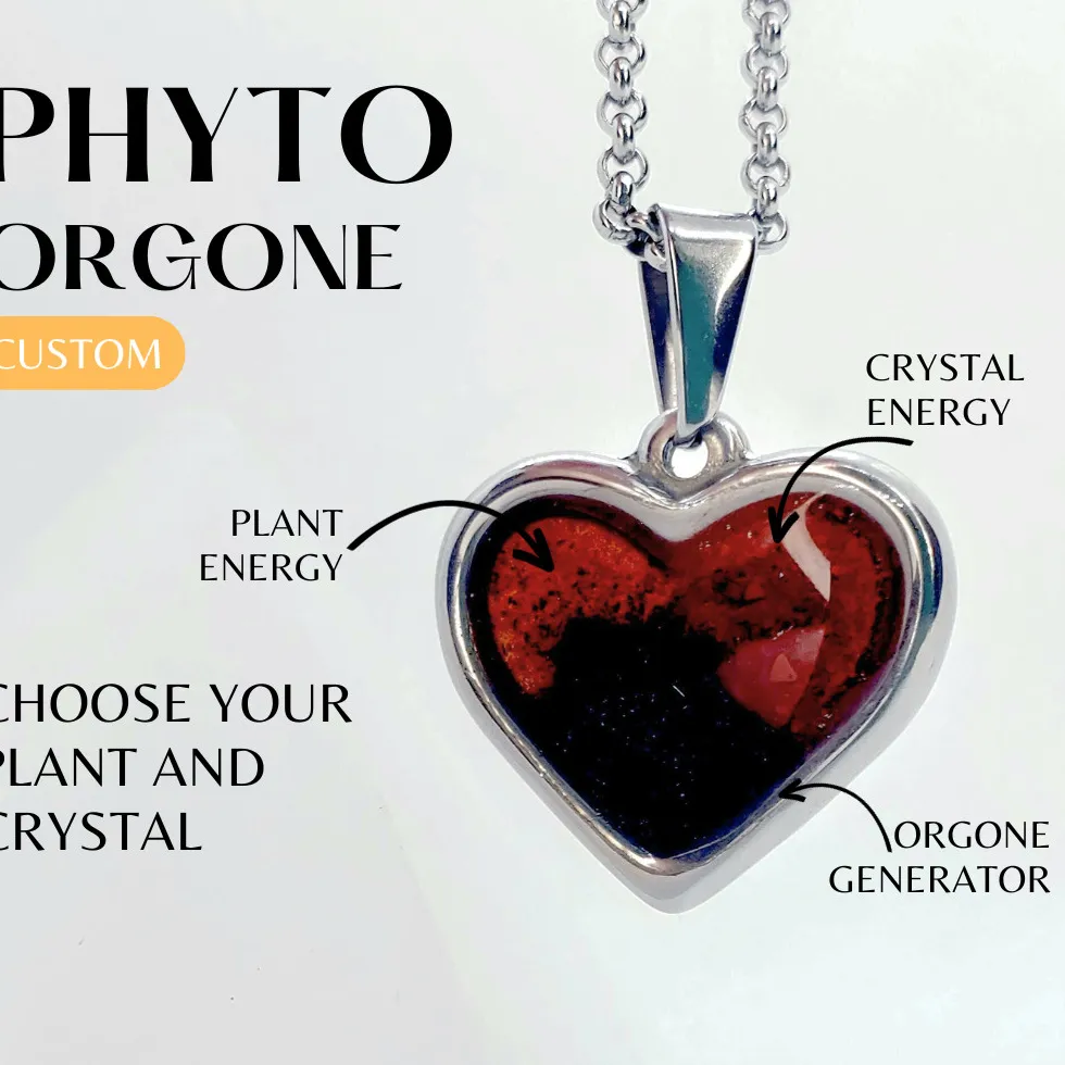 Authentic Heart‑Shaped Phytorgone Amulet of Living Light