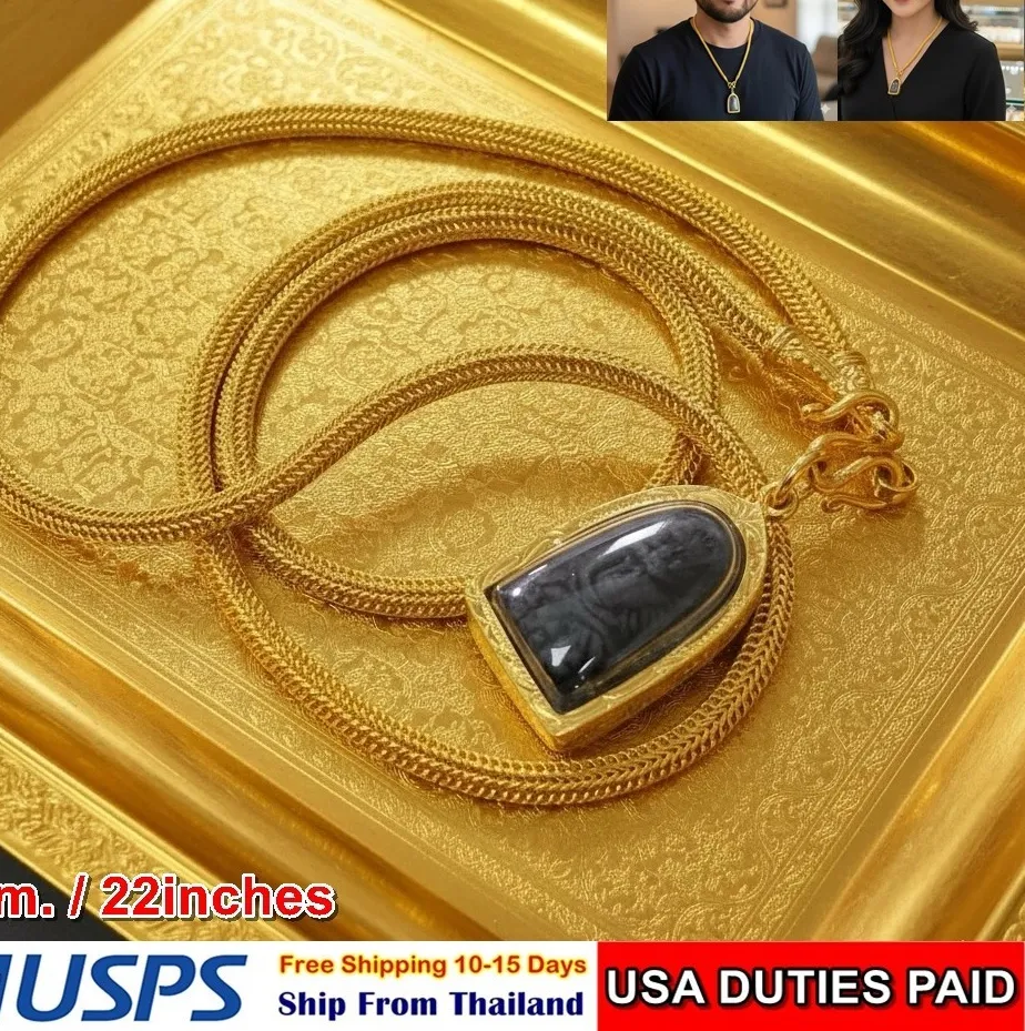 Authentic The Guardian of the Path: Luang Pu Thuad Sacred Gold-Plated Talisman