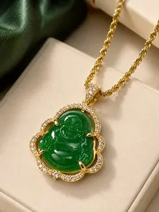 Authentic The Emerald Sage: Serene Jade Buddha Amulet
