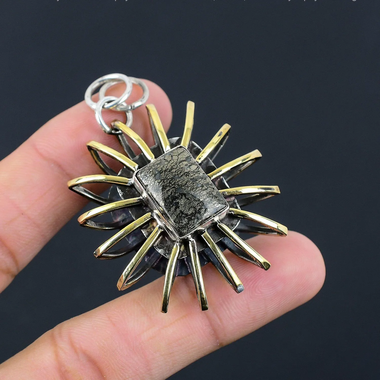 Authentic The Alchemical Cage: Marcasite and 18K Gold-Plated Sterling Silver Talisman