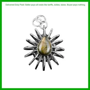 Authentic Daughter of the Moon: Pear-Shaped Labradorite Celestial Guardian
