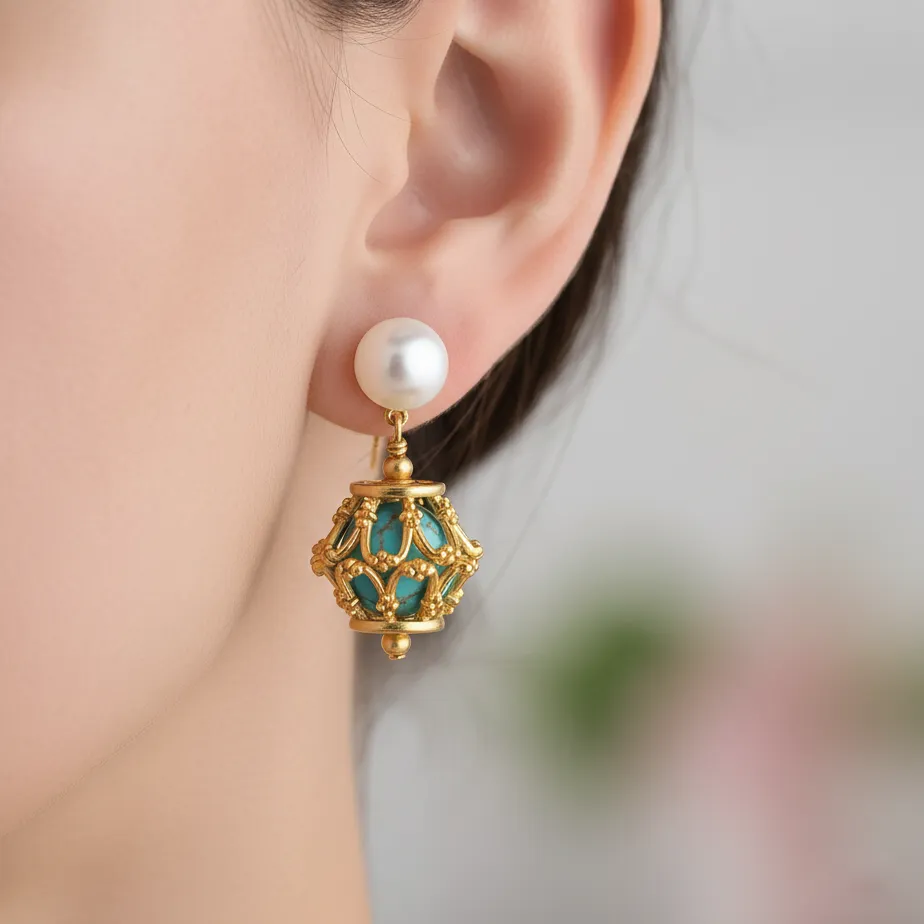 Authentic Guardian's Pearl: 18K Gold Plated Elegance