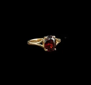Authentic The Crimson Flame Garnet Talisman in Gilded Silver