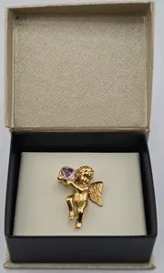 Authentic The Golden Arrow of Affection Amethyst Cupid Talisman