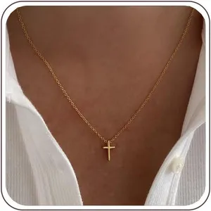 Authentic The Aureate Intersection: A Petite 14K Gold-Plated Talisman of Alignment and Grace