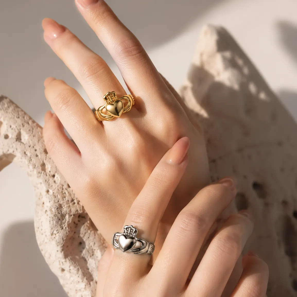 Authentic Heart of the Celtic Crown: Claddagh Ring of Eternal Promise