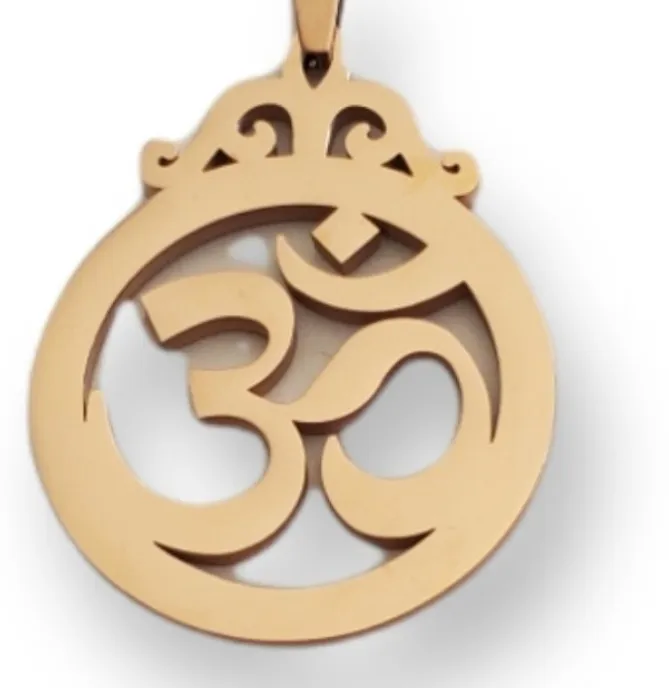Authentic Echoes Of The Eternal 18K Gold Plated Om Aum Talisman