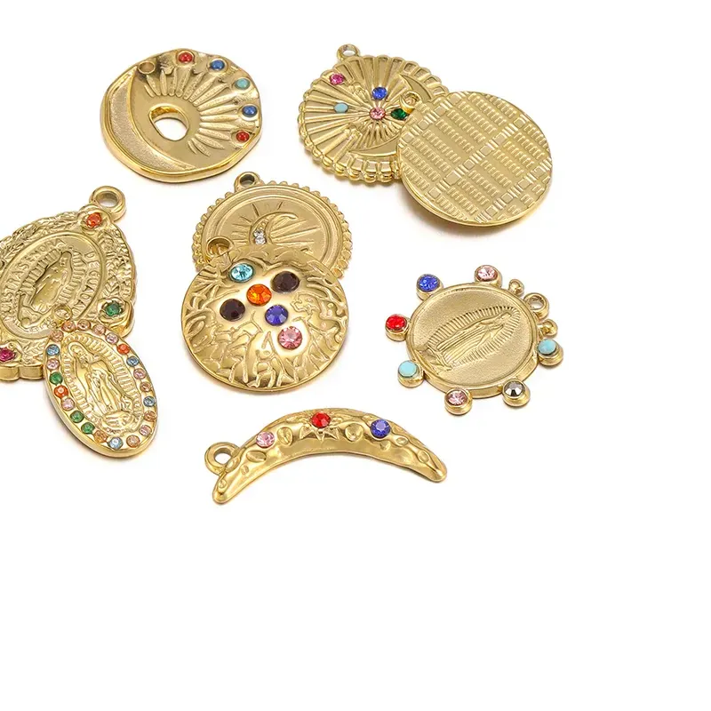 Authentic Celestial Alchemical Sun and Moon Talisman Set - Divine Duality Gold-Plated Amulets