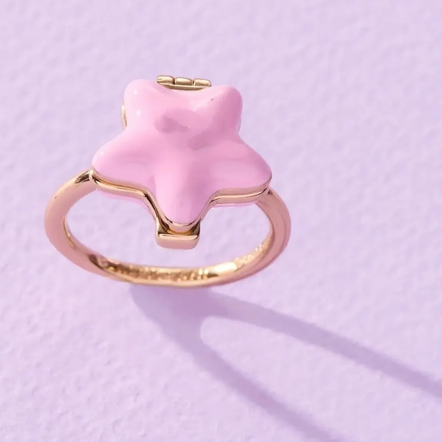 Authentic The Celestial Heart Vault: A Pentagram and Heart Talisman in Radiant Pink Gold