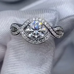 Authentic Eternal Bond of Unity - Infinity Moissanite Engagement Ring