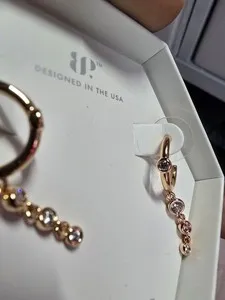 Authentic Wings of Illumination Rose Gold Butterfly Hoops
