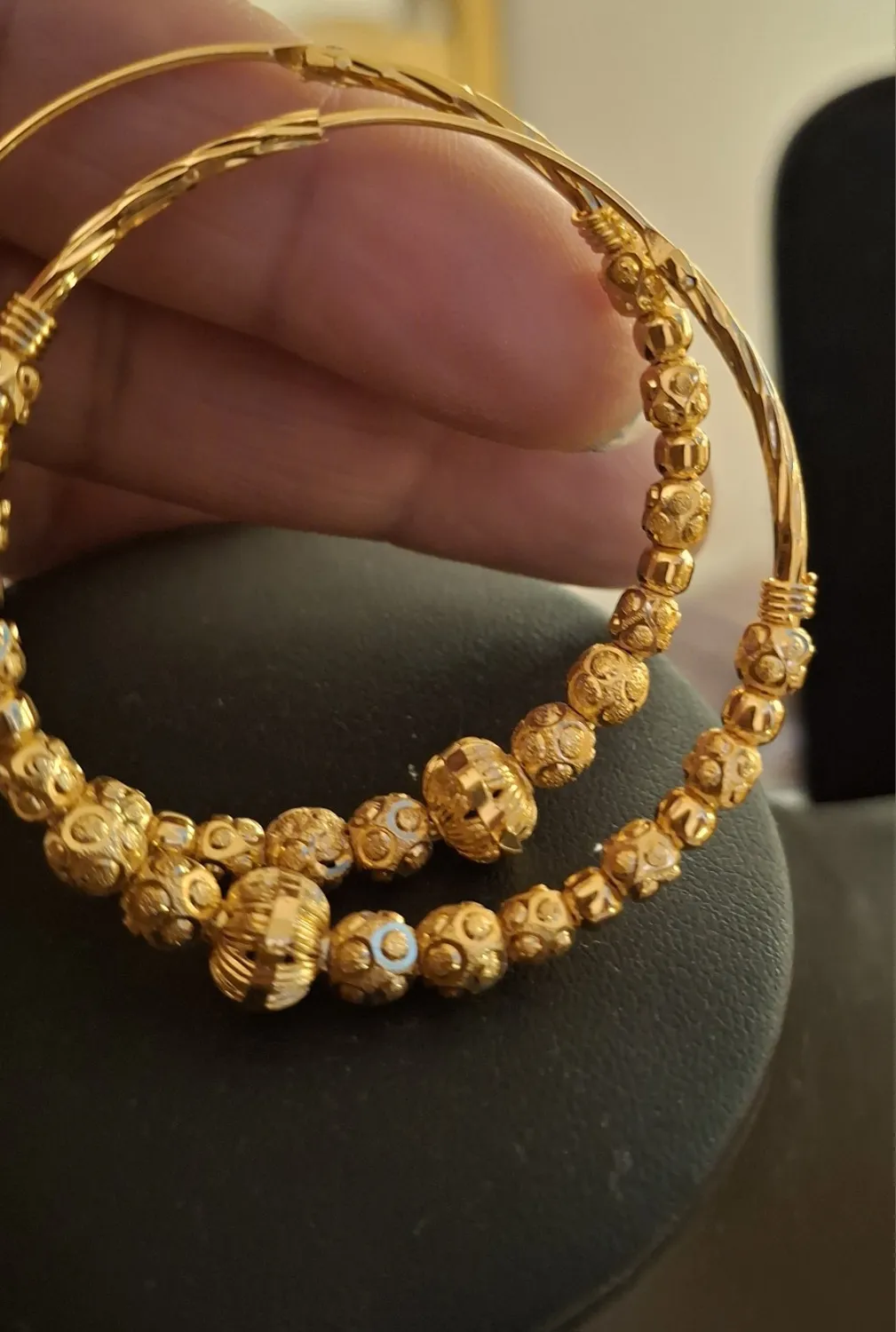 Authentic Gold Plated Asian Traditional Jumki Balli Medium Size 2 inches Daily use product