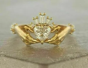 Authentic The Eternal Union Claddagh Ring in Radiant 14K Gold