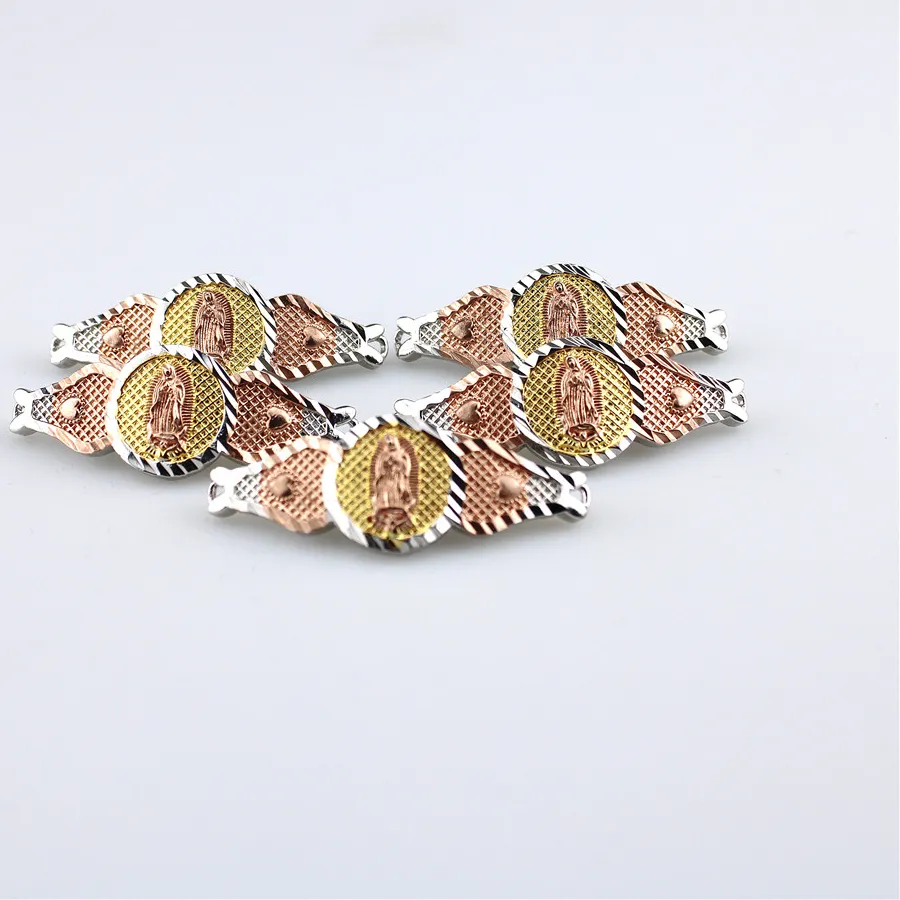 Authentic Hot Selling Gold And Silver Plated Religious Pendant Semi Finished Jewelry Production Diy Retro New Design Simple