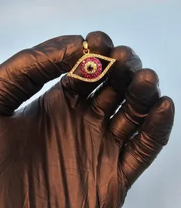 Authentic The Gilded Sentinel: Radiant Moissanite Evil Eye Amulet