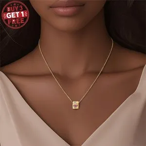 Authentic Dice of Destiny: 14K Gold Plated 3D Pendant Necklace