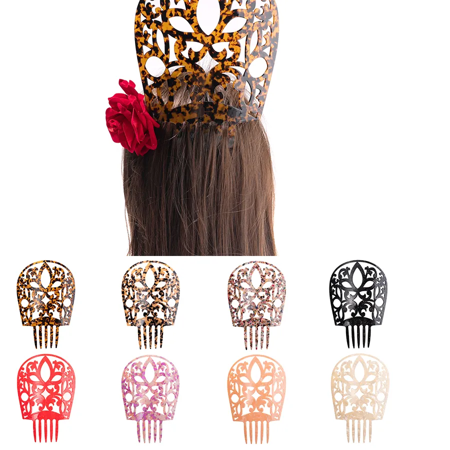 Authentic Sacred Tortoise Shell Comb Of Flamenco Wisdom- Ancient Gold- Plated Hair Talisman For Protection And Passionate Spirit