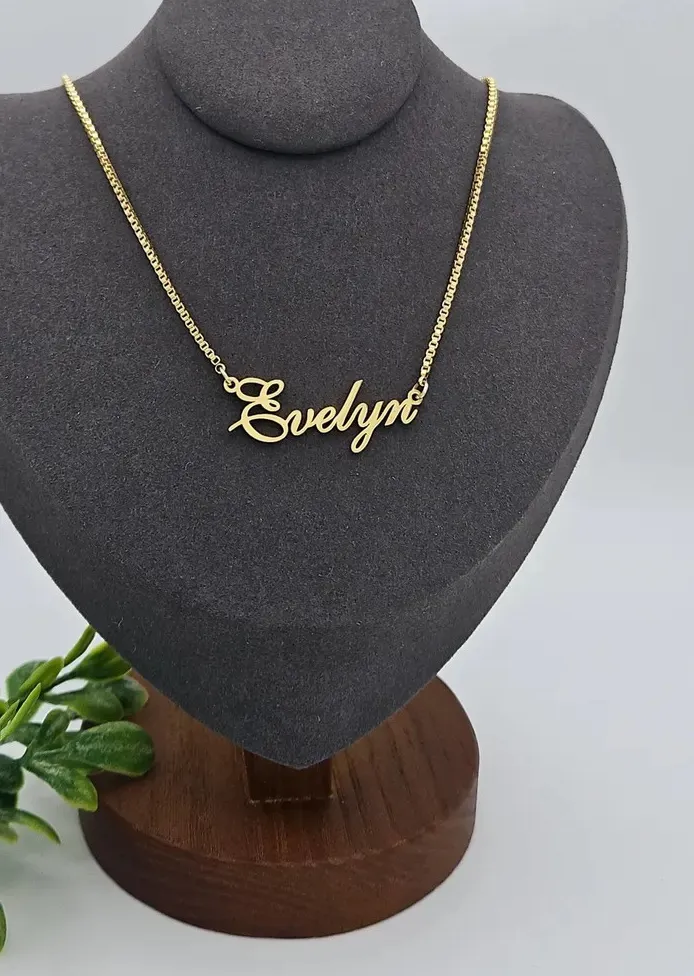 Authentic The Celestial Signature: Custom Gold-Plated Nameplate Amulet