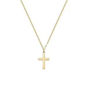 Authentic Radiant Faith: The 14K Gold-Plated Minimalist Cross Pendant