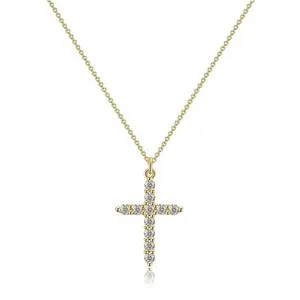 Authentic The Radiant Vow: A Minimalist Gold-Plated Cross Pendant