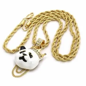 Authentic Crowned in Majesty: Panda's Golden Blessing