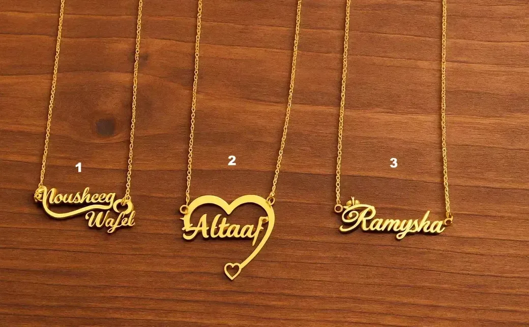 Authentic Personalized 18K Gold Plated Name Necklace: Enchanted Identity Pendant