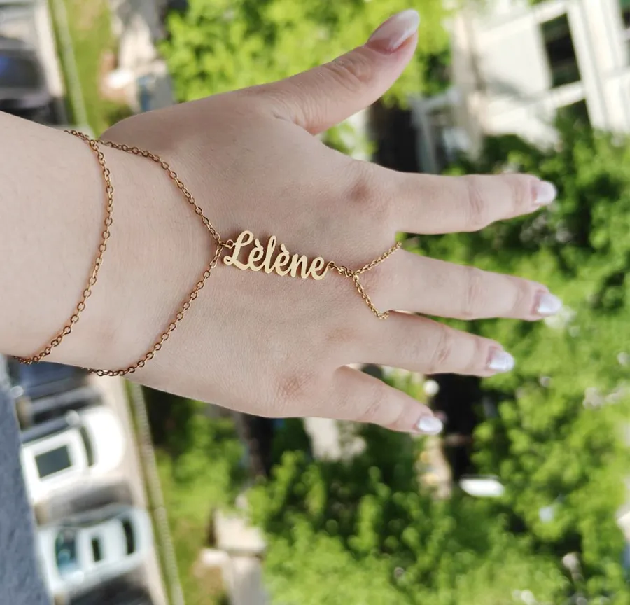 Authentic The Golden Sigil Of Identity Personalized 24K Gold Finger Chain