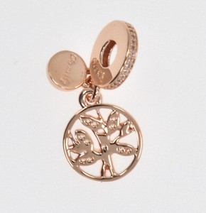 Authentic The Root and Branch Luminescent Family Tree Talisman in 14K Rose Gold Finish
