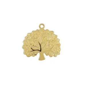 Authentic The Rooted Sovereign: Gold-Plated Sterling Silver Hammered Tree Talisman