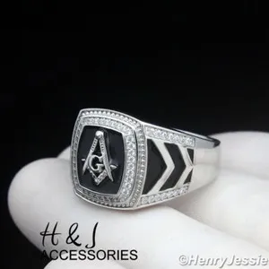Authentic The Architect of Light: Master Mason Gold-Plated Sacred Geometry Signet