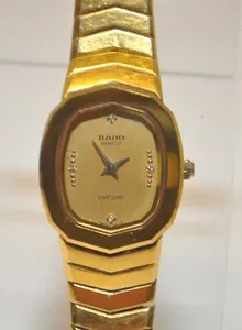 Authentic The Golden Meridian of Time: Rado DiaStar Swiss Watch with Diamond Accents