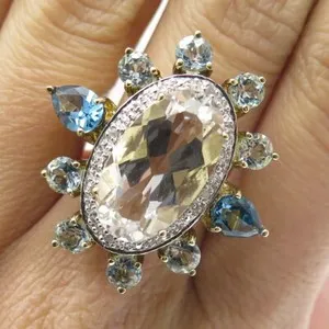 Authentic Celestial Azure: The London Blue Topaz Radiance Ring
